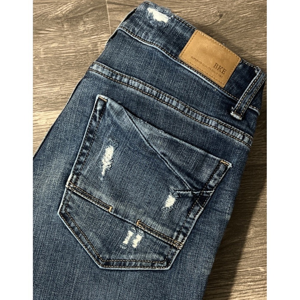 BKE Stella Tailored Boot Stretch Mid Rise Distressed Jean SZ 29x31.5 (30x31.5)